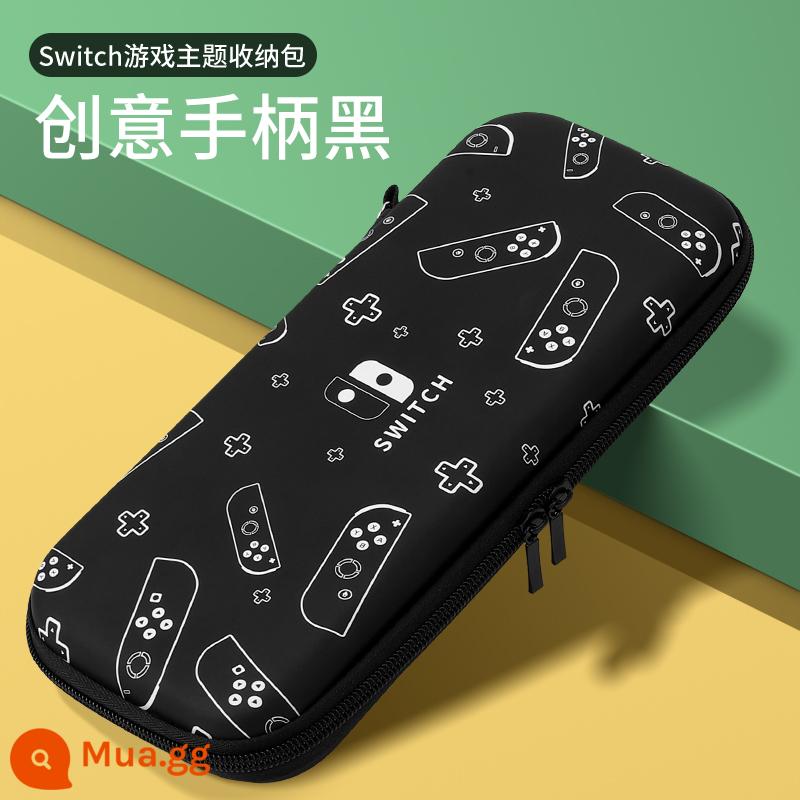 Túi đựng Nintendo switch tay áo bảo vệ switcholed hộp băng ns màn hình oled vỏ cứng lite vỏ hộp xách tay siwch handle bag trọn bộ hộp đựng thẻ switchlite dung lượng lớn - Mẫu chuyển đổi chủ đề [Creative Controller Black] đi kèm mũ móng vuốt mèo + phim