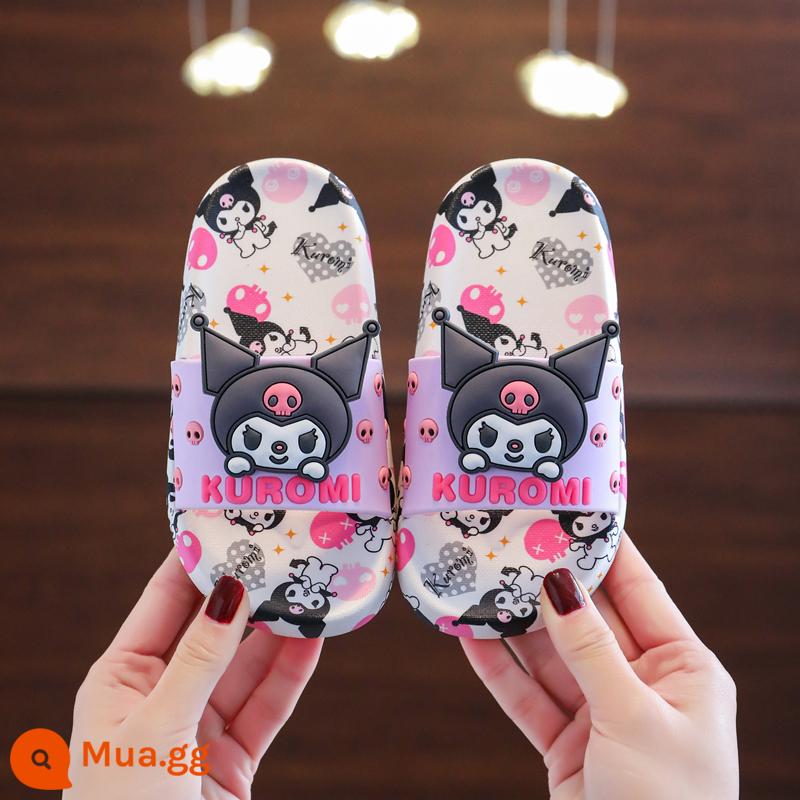 Dép trẻ em Sanrio bé gái mùa hè hoạt hình dễ thương HelloKitty đế mềm chống trượt cho bé gái dép đi trong nhà - Culomi tím