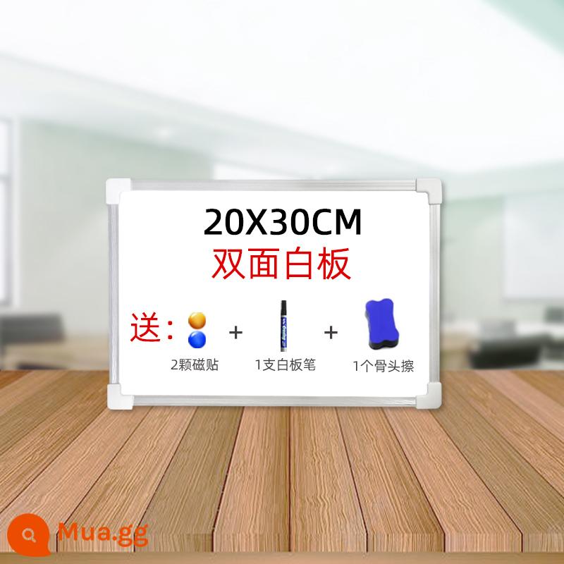 Treo bảng trắng hai mặt bảng viết bảng đen nhỏ giảng dạy tại nhà bảng đen có thể viết lại dán từ tính dán tường graffiti một mặt dành cho trẻ em Bảng đen nhỏ dạy học tại nhà bảng trắng lớn có thể tháo rời bảng vẽ tin nhắn - [Giá phải chăng] Bảng trắng đôi khung dày 20*30 + 2 miếng dán, 1 bút và 1 cục tẩy