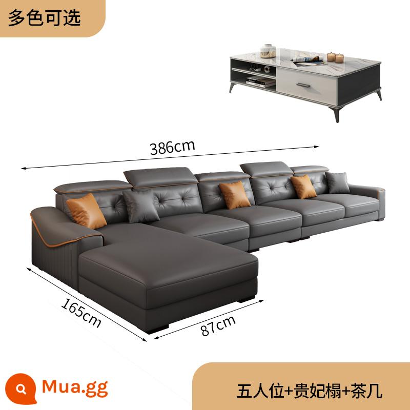 Công nghệ sofa vải Bắc Âu hiện đại tối giản phòng khách ánh sáng sang trọng căn hộ lớn nhỏ kết hợp ghế sofa cao su đơn giản - Ghế 5 chỗ lớn 3,86m + ghế phi tần + bàn cà phê