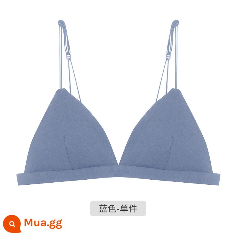 Tam giác Pháp Cuppless Beauty Back underwear Women Women Win -thin sex sexy Dậu lớn cho thấy ngực nhỏ không có cốc trống rỗng - màu xanh da trời