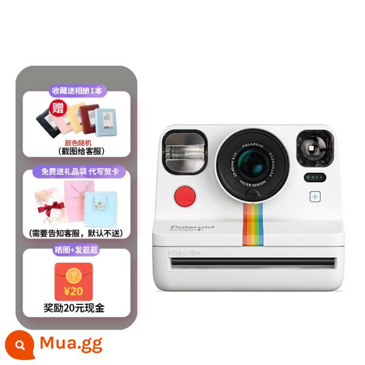 Ngân hàng quốc gia Polaroid Polaroid Now + chụp ảnh một lần máy ảnh Polaroid tự động với 5 bộ lọc miễn phí vận chuyển - White now+ thế hệ thứ hai đăng ảnh và tặng quà