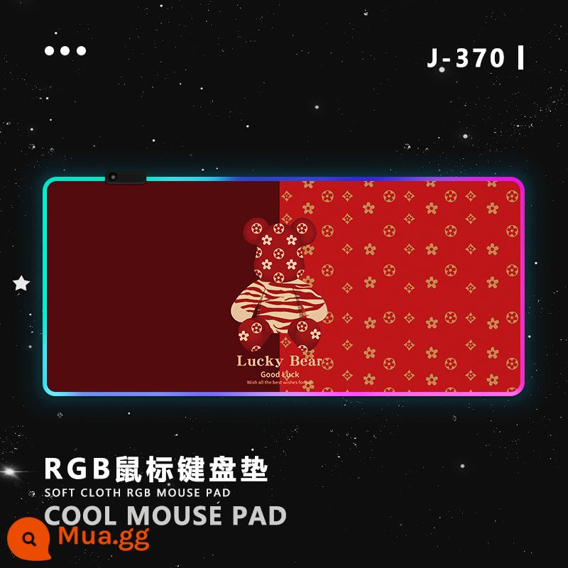 Khối Xây Dựng Gấu RGB Miếng Lót Chuột Quá Khổ Bé Trai Và Bé Gái Laptop Bàn Phím Game Thể Thao Điện Tử Bạo Lực Gấu Bàn Thảm - LUCKY J-370 [RGB nhiều chế độ ánh sáng]