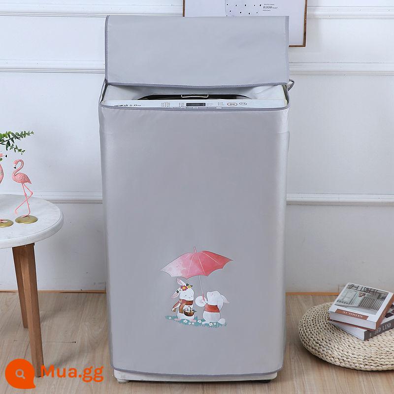 Haier Little Swan Vỏ máy giặt Midea chống bụi chống nắng chống thấm nước phía trên sóng mở bánh xe nắp lăn chống bụi tự động - Thỏ [có thể thay thế bằng các vật dụng bị hư hỏng, không thấm nước và chống nắng]