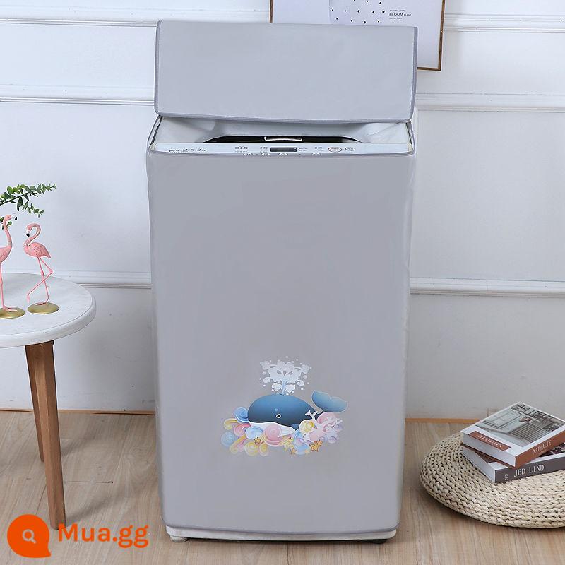 Haier Little Swan Vỏ máy giặt Midea chống bụi chống nắng chống thấm nước phía trên sóng mở bánh xe nắp lăn chống bụi tự động - Whale [Đảm bảo thay thế, chống thấm nước và chống nắng]