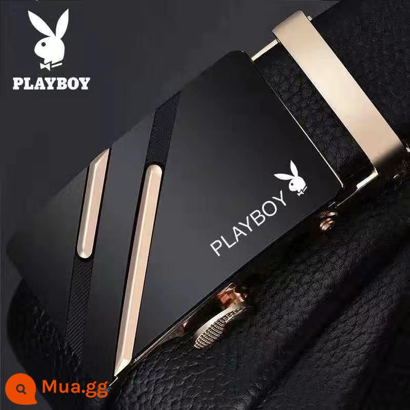 Playboy Thắt Lưng Nam Cao Cấp Hợp Kim Thắt Lưng Khóa Tự Động Dành Cho Thanh Niên Và Trung Niên Thắt Lưng Quần Thắt Lưng - Phiên bản hợp kim song song vàng