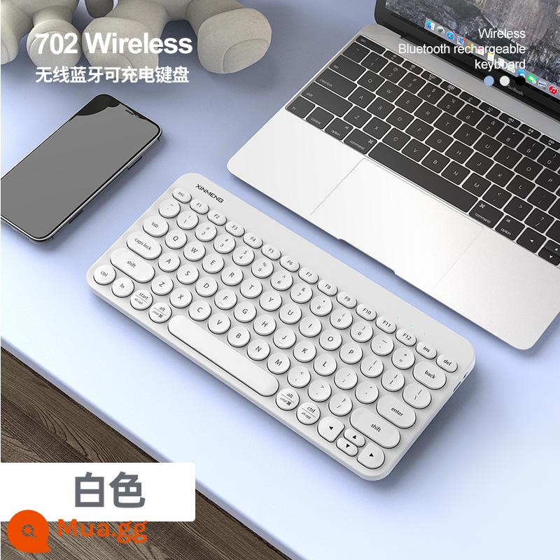 Mac/iPad Wireless Bluetooth cơ học Bàn phím đỏ phù hợp với máy tính bảng máy tính xách tay Huawei Xiaomi - Chế độ kép Bluetooth mờ nắp tròn màu trắng 79 phím