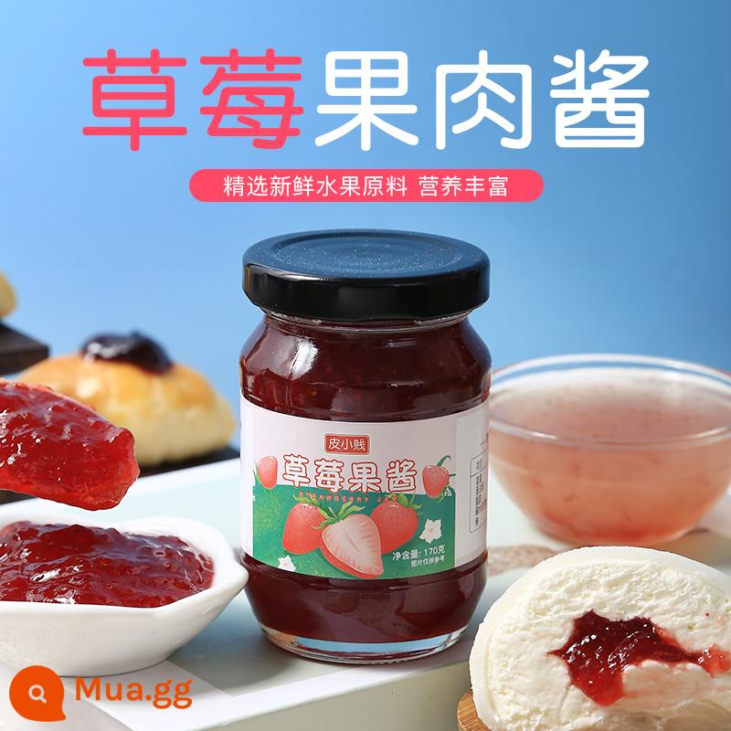 Bột cỏ tiên bị cháy Pi Xiaojian 100g thạch đen và trắng bột ăn được hộ gia đình tự làm cỏ thần tiên cửa hàng trà sữa đông lạnh đặc biệt - Mứt dâu 170g