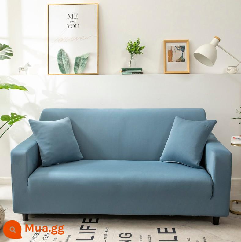 Co Giãn Đa Năng Ghế Sofa Bao Gồm Tất Cả Đa Năng Hiện Đại Tích Hợp 3 Người Khăn Bốn Mùa Bọc Vải Đệm Sofa Da - Màu xanh xám