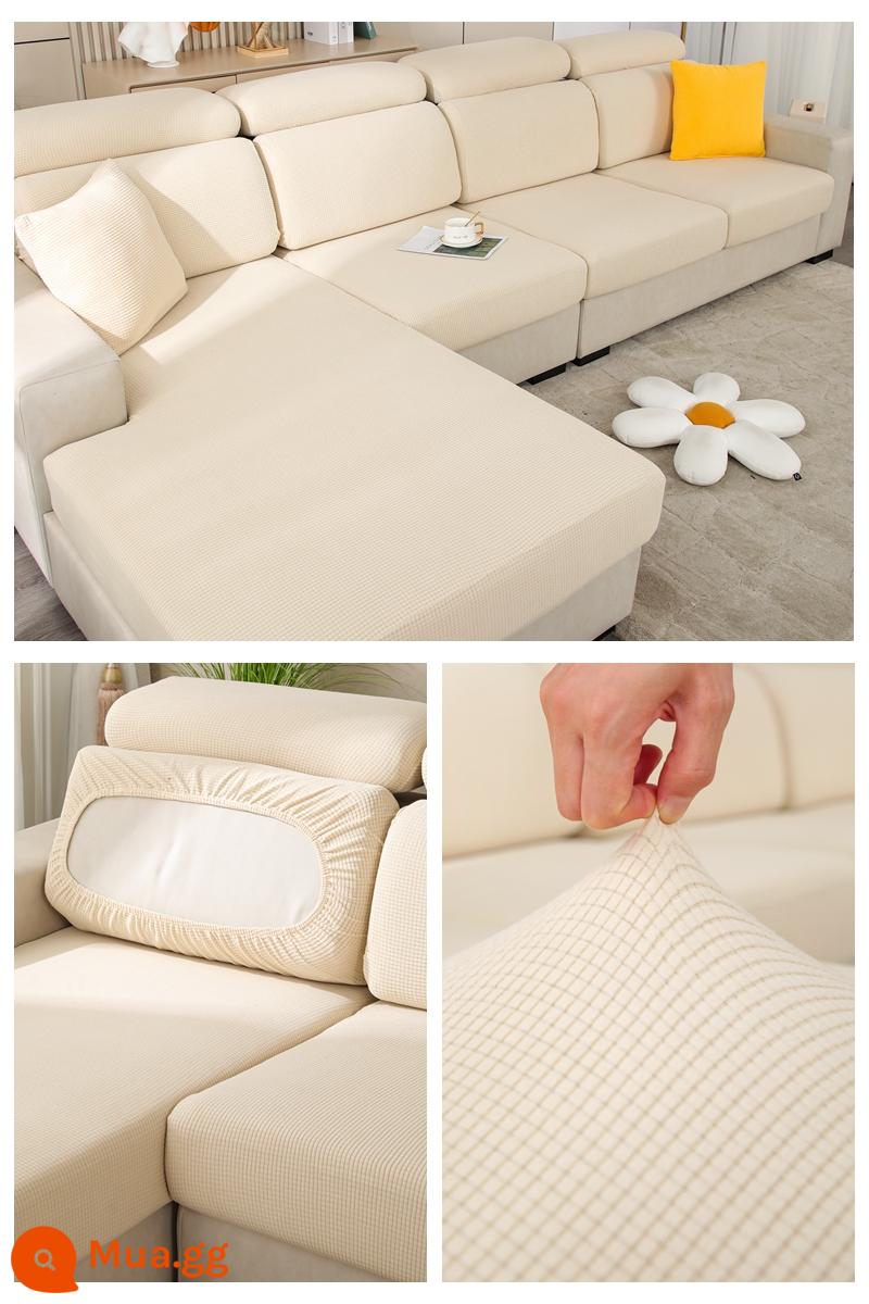 Đàn hồi đàn hồi mũ tắm bọc ghế sofa bao gồm tất cả phổ quát dựa vào vỏ bảo vệ bằng vải tựa đầu bàn đạp chân đệm xốp đơn giản - Mũ ngô dày màu mai mai