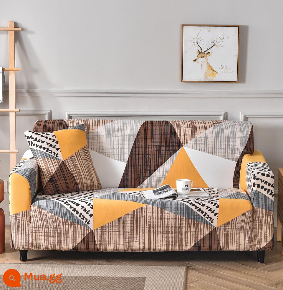 Ghế sofa đàn hồi bốn mùa bao gồm tất cả bao gồm phổ quát miếng lót khăn một kiểu cũ của Mỹ phong cách bohemian retro bọc vải - Kim cương trắng sữa (màu như hình)