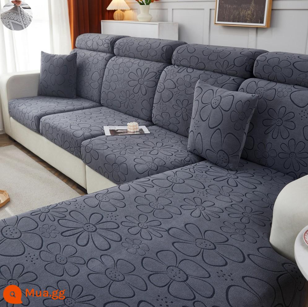 Nón Tắm Phong Cách Co Giãn Ghế Sofa Co Giãn Ghế Sofa Tất Cả Đa Năng 2022 Xanh Tựa Lưng Gối Tựa Đầu Đệm Xốp - Mũ dày Yanghua màu xám đen