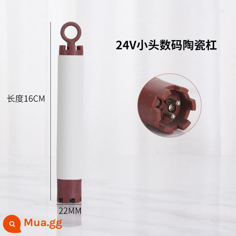 220V/24V đầu to/đầu nhỏ gốm thanh uốn gốm thanh làm tóc kỹ thuật số uốn nóng thanh uốn tóc - Số 22 24v đầu nhỏ màu cam