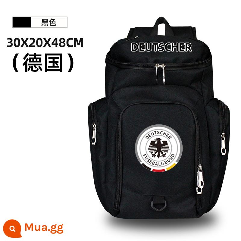 Ba lô thể thao Bóng đá nam và nữ Thiết bị bóng rổ Túi tập luyện Brazil Đội tuyển quốc gia Đức Túi học Argentina Ba lô - Đức đen