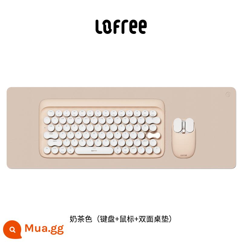 Lofree Luo Fei Milk Tea Bàn phím cơ học Set Wireless Bluetooth Girl Office Máy tính xách tay iPad - Bộ bàn phím và chuột trà sữa 3 món [Double 11]