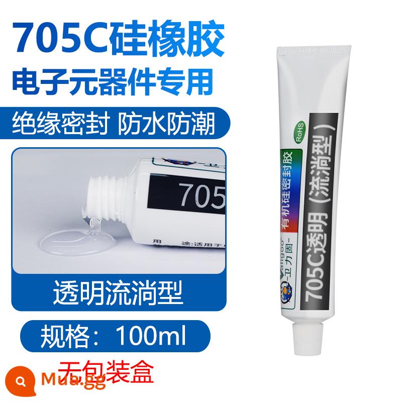 Weiligu 704 cao su silicone công nghiệp keo trắng k-704b đen rtv silicone 705 trong suốt điện tử niêm phong nhiệt độ cao cách nhiệt 706 keo 5903H silicone keo đỏ sắt lò nướng đặc biệt - 705C/100ml trong suốt (không có hộp đóng gói)