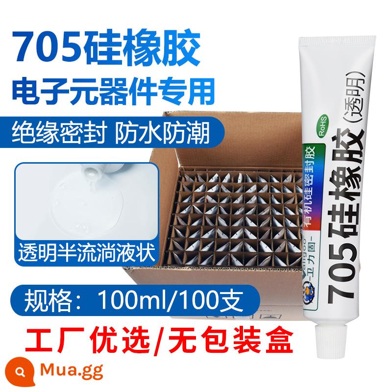 Weiligu 704 cao su silicone công nghiệp keo trắng k-704b đen rtv silicone 705 trong suốt điện tử niêm phong nhiệt độ cao cách nhiệt 706 keo 5903H silicone keo đỏ sắt lò nướng đặc biệt - 705/100ml trong suốt (100 cái/hộp) độc quyền tại nhà máy