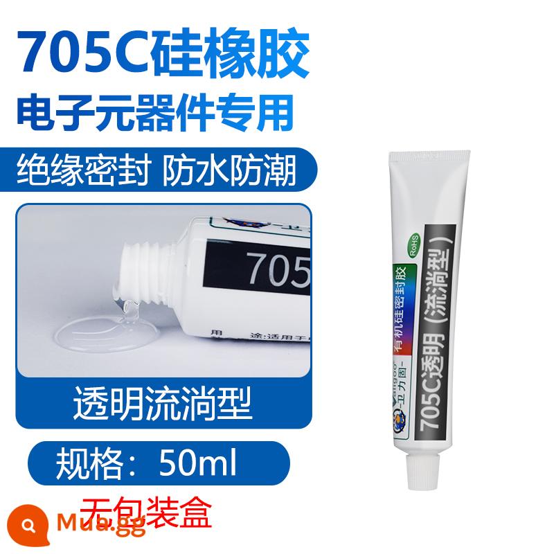 Weiligu 704 cao su silicone công nghiệp keo trắng k-704b đen rtv silicone 705 trong suốt điện tử niêm phong nhiệt độ cao cách nhiệt 706 keo 5903H silicone keo đỏ sắt lò nướng đặc biệt - 705C/50ml trong suốt (không có hộp đóng gói)