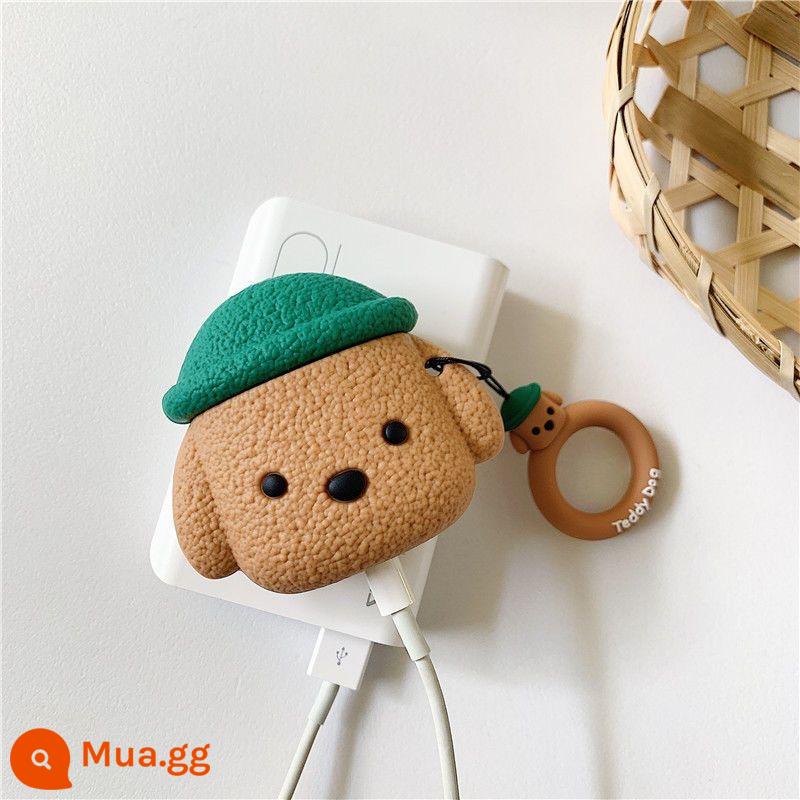 Tai nghe bluetooth không dây cặp đôi hoạt hình dễ thương bé gái mẫu mới cao cấp thích hợp cho Huawei vivo apple oppo - Brown Teddy [Tai nghe+Hộp tai nghe+Cáp sạc]