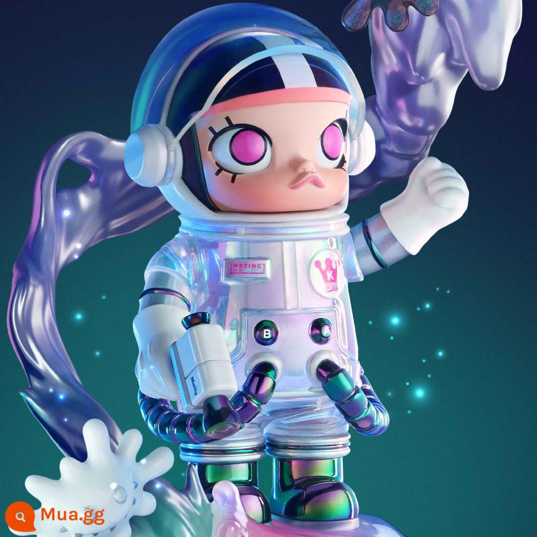 MEGA Treasure Series 100% SPACE MOLLY Anniversary Blind Box Xe mô hình POPMART Bubble Mart - Molly Okubo 100%