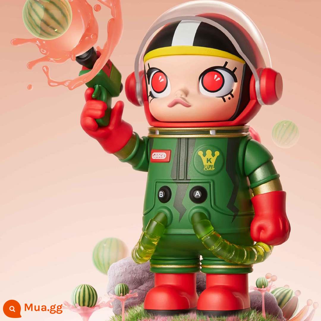 MEGA Treasure Series 100% SPACE MOLLY Anniversary Blind Box Xe mô hình POPMART Bubble Mart - Dưa Hấu Molly 100%