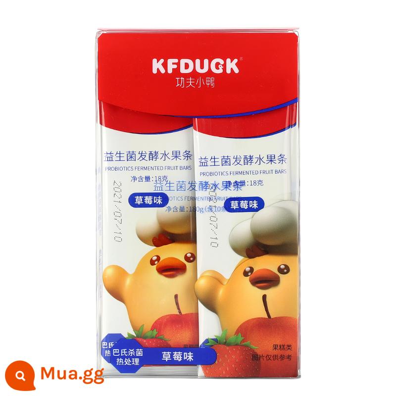 Vịt con Kung Fu Đồ ăn nhẹ Trái cây lên men Probiotic Chuối Hương táo Hương dâu Sáp mềm Đồ ăn vặt hơi ngọt - Vị dâu [1 hộp]