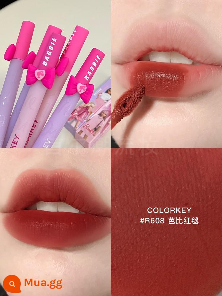 Colorkey Kelaqi gương nhỏ màu đen son men không khí nhung mờ gương nước ánh sáng son môi thu đông môi bùn chính hãng - hồng