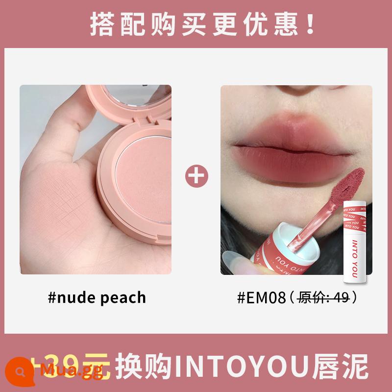 Phấn má hồng đơn sắc 3ce rosebeige đào cam nudepeach sương mù mềm mờ thành phố tự nhiên hoa cà - NUDE PEACH+INTO Lip Mud EM08 còn hàng/tặng cọ má hồng