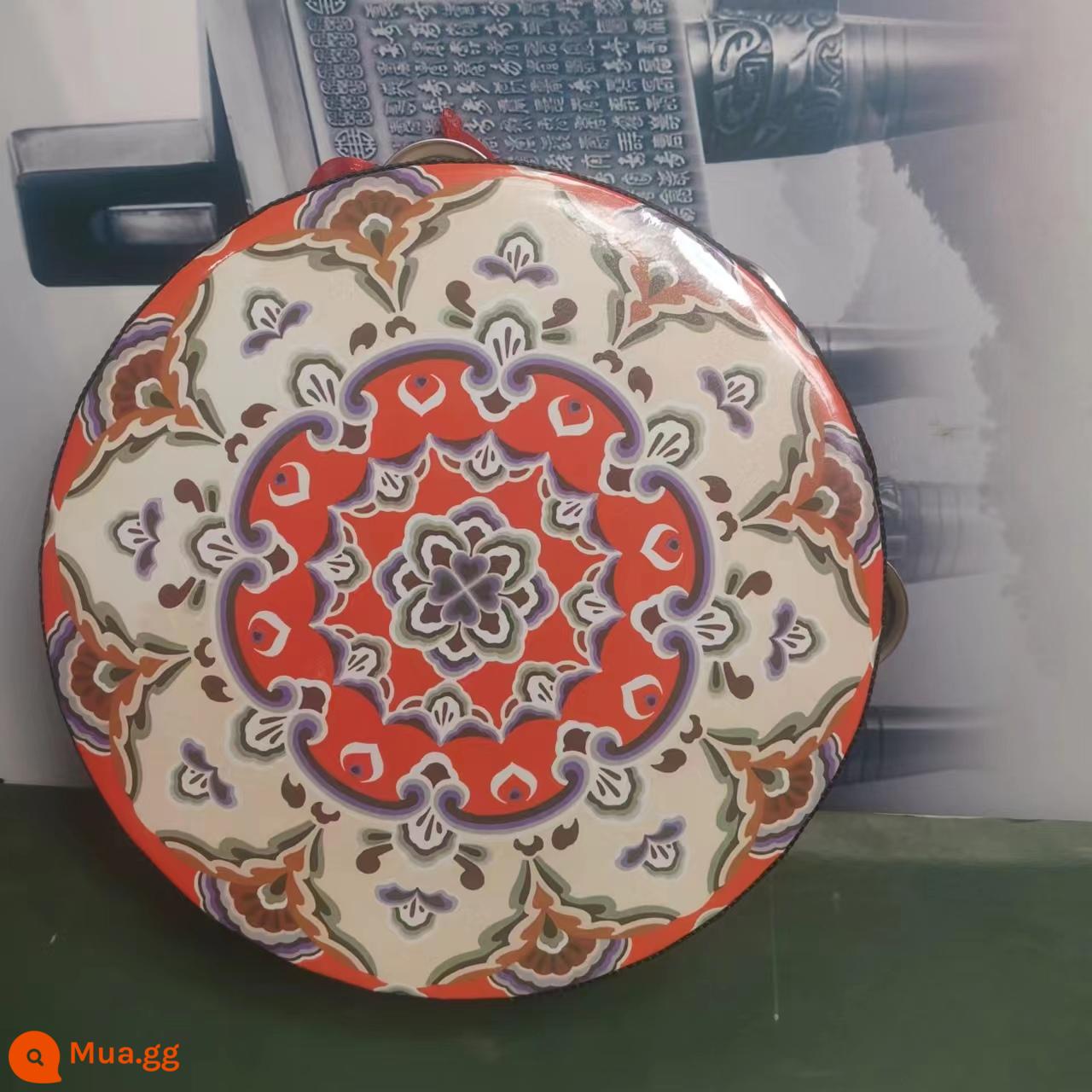 Đôn Hoàng tay tambourine Tân Cương Uyghur tambourine múa bay đạo cụ kiểm tra chứng nhận trường mẫu giáo nhỏ tambourine - Hongxiangyun (hàng đơn 8 inch) đường kính 20 cm