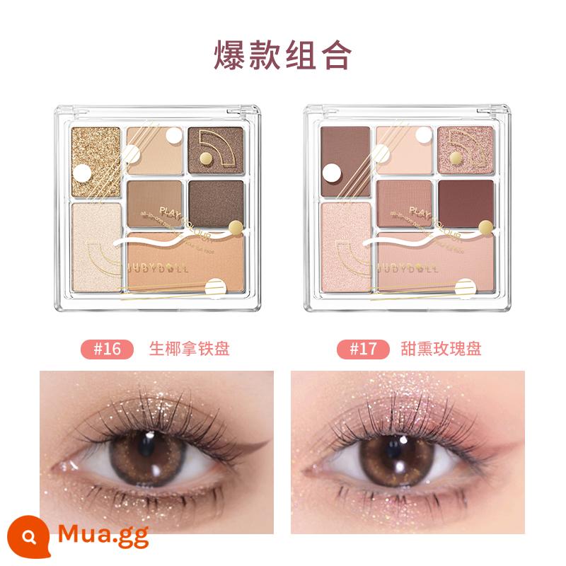 [Dành riêng cho phòng phát sóng trực tiếp] Bảng phấn mắt Judydoll Orange Tangram Playful Eyeshadow Palette 2-Pack Grey Pink Earth Color - #16+#17