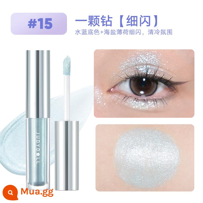 Judydoll tấm phấn mắt dạng lỏng màu cam nằm tằm đèn flash lớn kim cương phân cực lấp lánh chất lỏng làm sáng đèn flash tốt - #15 Một viên kim cương