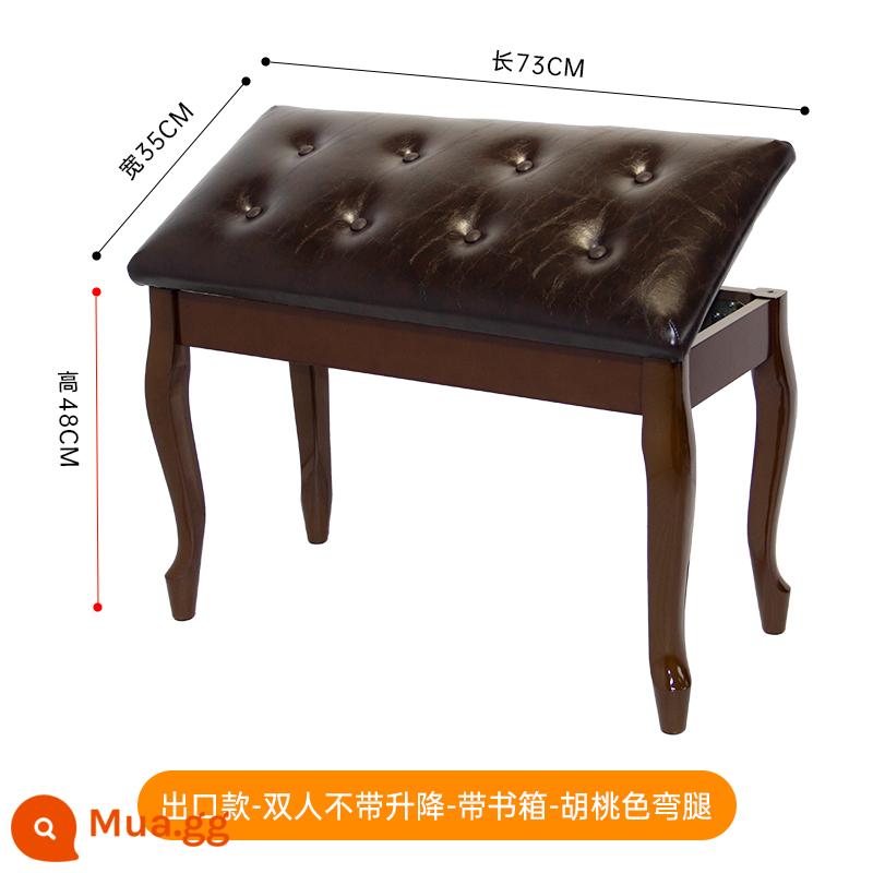 Kimberly Piano Stool Gỗ Solid Chân cong Đôi với Bookbox Piano Stool Organ điện tử Piano điện tử Guzheng Stool Vertical Universal - (Bọt biển dày xuất khẩu) Hu Shuangren với tủ sách và chân cong