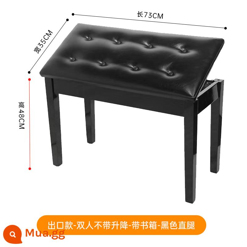 Kimberly Piano Stool Gỗ Solid Chân cong Đôi với Bookbox Piano Stool Organ điện tử Piano điện tử Guzheng Stool Vertical Universal - (Xốp dày xuất khẩu) Đôi kèm tủ sách