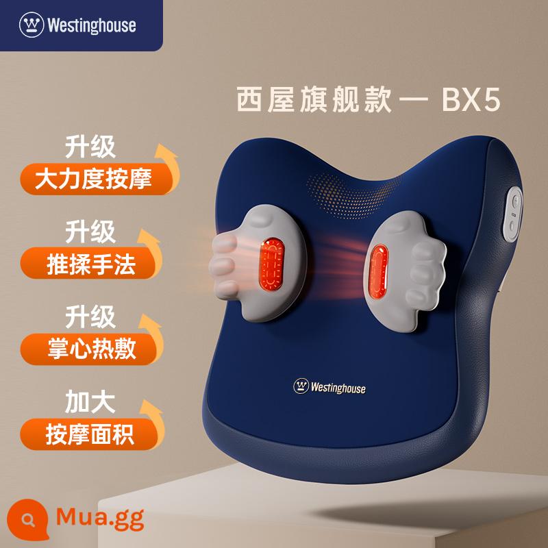 Westinghouse BX5 Máy Mát Xa Eo Hình Thang Cột Sống Cổ Vai Cổ Lưng Toàn Thân Đẩy Và Nhào Gối Quà Tặng - Màu xanh đậm [mẫu hàng đầu 24 năm]