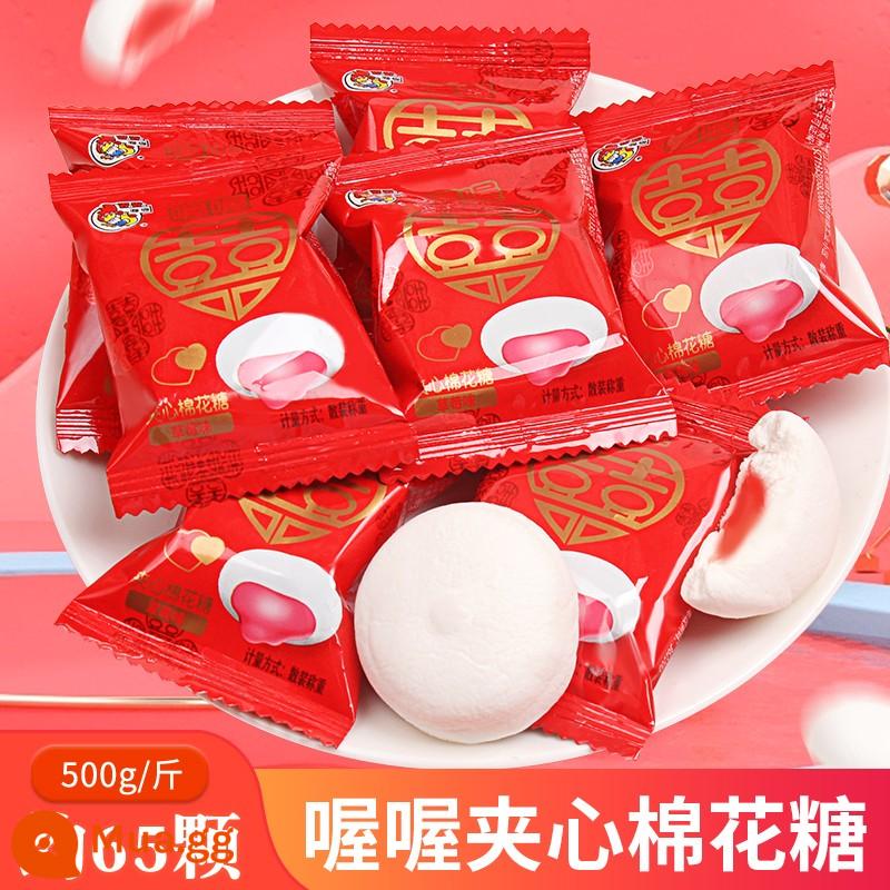 Aq gấu sandwich kẹo dẻo marshmallow - Kẹo dẻo Sandwich hương dâu Oh Oh 500g (khoảng 65 miếng)