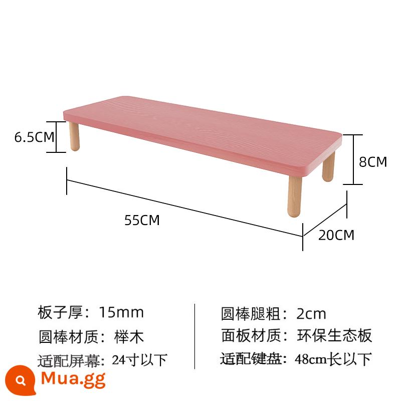 Máy tính để bàn nâng cao màn hình máy tính để bàn khung nâng cao kệ màn hình máy trạm văn phòng - Cao 55*20*8cm [kiểu màu hồng dễ thương] kiểu vòng cung nâng cấp