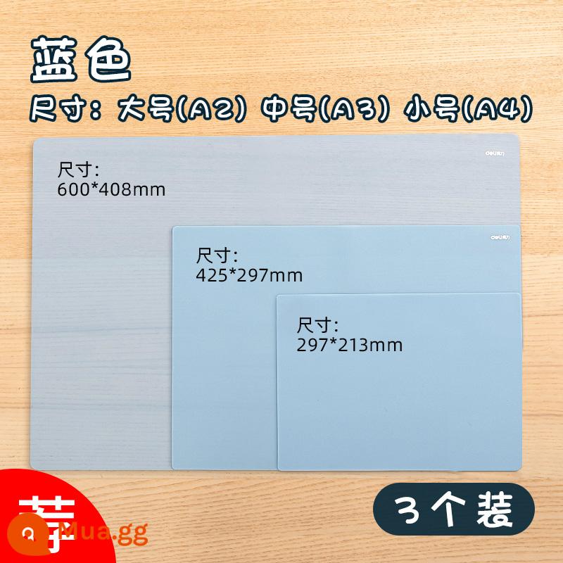 Bảng đệm mạnh mẽ dành cho học sinh lớn viết A2/A3/A4 kỳ thi tuyển sinh sau đại học bảng vẽ tranh thủ công cho trẻ em kỳ thi tuyển sinh sau đại học miếng đệm trong suốt bìa cứng bảng thư mục máy tính để bàn viết bài tập về nhà đặc biệt học sinh trung học cơ sở nhỏ - [Khuyến nghị] Ba gói - xanh lam - lớn/vừa/nhỏ