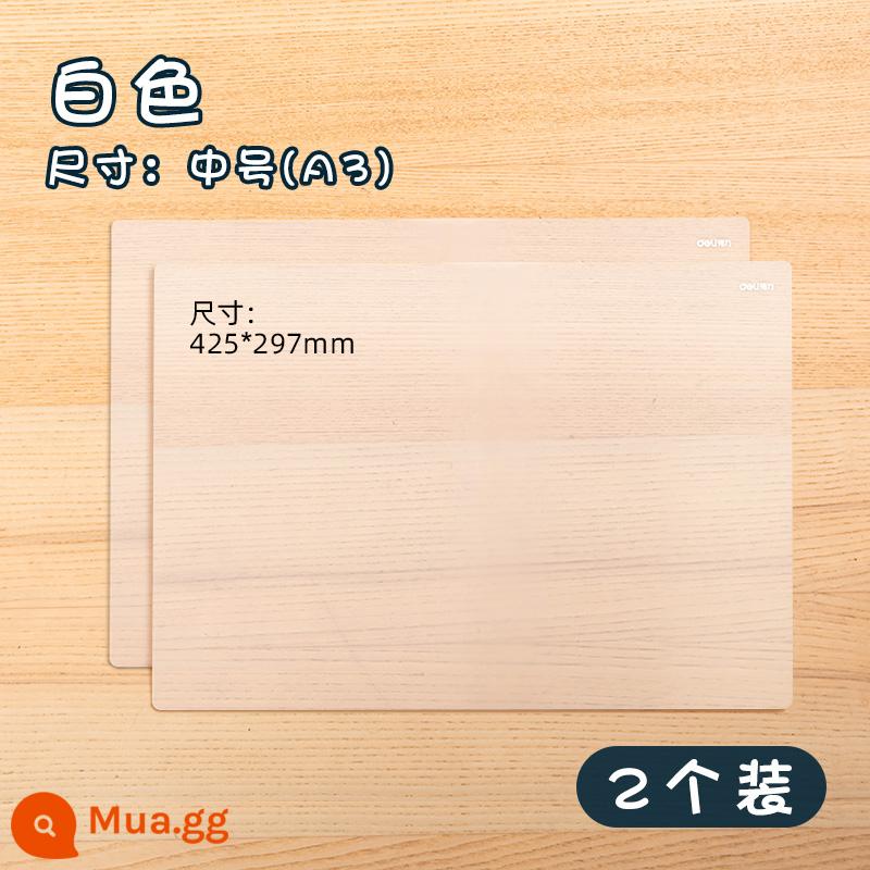 Bảng đệm mạnh mẽ dành cho học sinh lớn viết A2/A3/A4 kỳ thi tuyển sinh sau đại học bảng vẽ tranh thủ công cho trẻ em kỳ thi tuyển sinh sau đại học miếng đệm trong suốt bìa cứng bảng thư mục máy tính để bàn viết bài tập về nhà đặc biệt học sinh trung học cơ sở nhỏ - Gói Hai - Trắng - Vừa (A3)