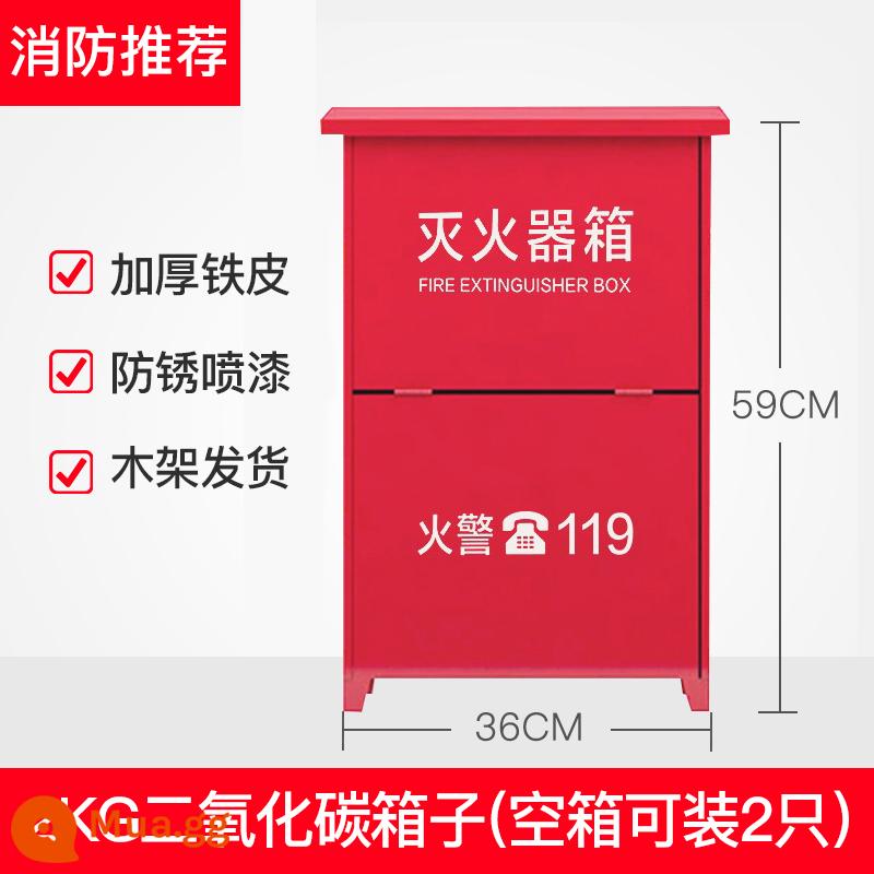 Bình cứu hỏa dioxit carbon di động Aid state 2/3/5/7kg gas mt2 nhà máy chuyên dụng loại xe đẩy 24 kg - Hộp carbon dioxide 2kg (hộp rỗng có thể chứa 2 miếng)