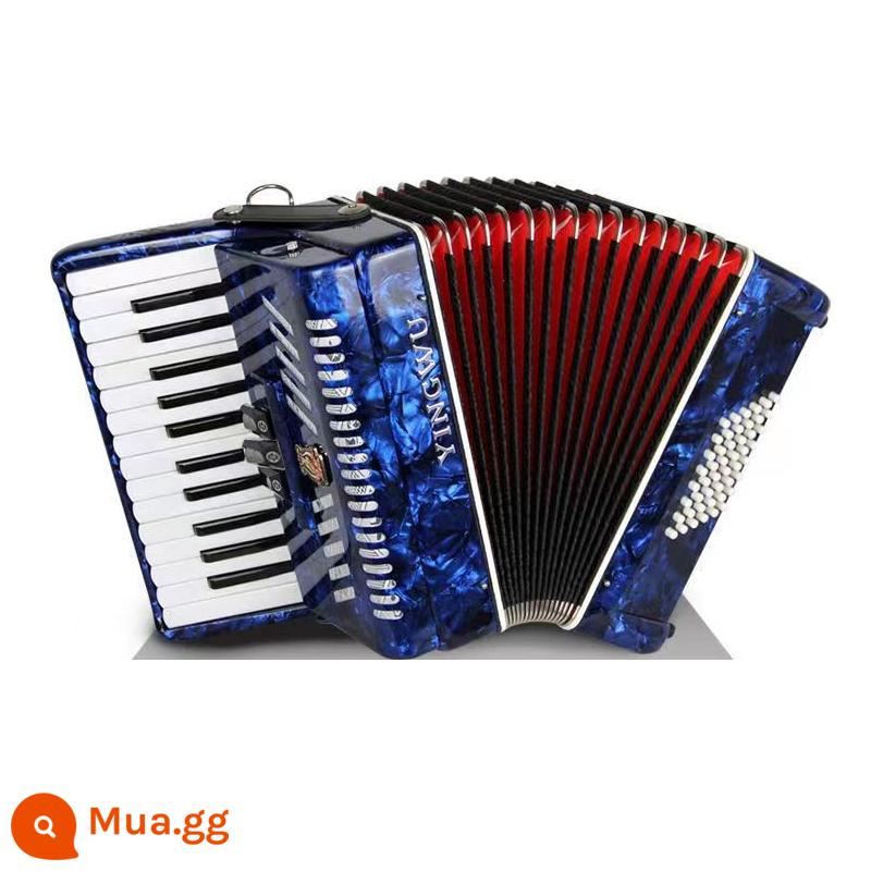 Vẹt Accordion 8/32/48/60/96/120 Bass Ba hoặc Bốn Hàng Lò Xo Phím Accordion dành cho Người Mới Bắt Đầu Chơi - 48 bass 26 phím xanh YW-860