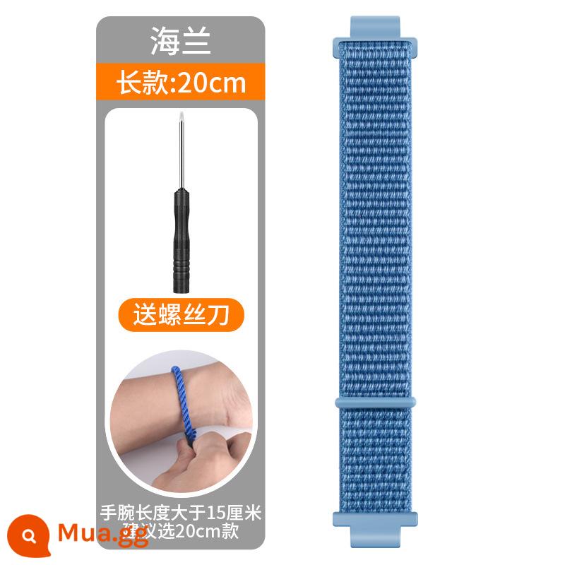 Thích hợp cho Đồng hồ điện thoại Little Genius Z8/Z6z7a Dây đeo nylon mở rộng Q1A/D23/Z5 Dây đeo cổ tay bện cho trẻ em - Hailan phiên bản dài [dây đeo dài 20CM]