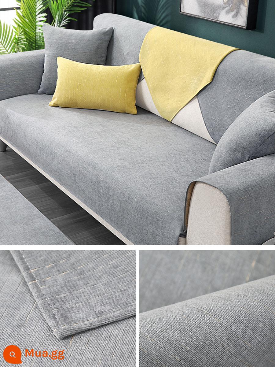 Đệm Sofa Bốn Mùa Đa Năng Chống Trơn Trượt Bọc Ghế Sofa Đa Năng 2022 Đệm Ghế Da Mới Có Vỏ Bảo Vệ Khăn Vải - Chenille-Smiley [mềm mại và thoải mái]