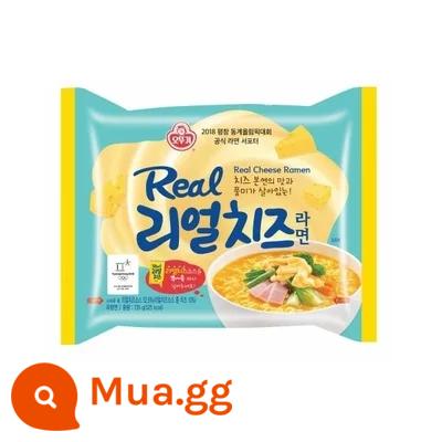 Miễn phí vận chuyển cho đơn hàng trên 5 túi nhập khẩu từ Hàn Quốc, phô mai roly-poly, kim chi, ramen ô long hải sản, mì gói sốt chiên - Daruma Extra Rich Cheese Ramen (Túi màu xanh)