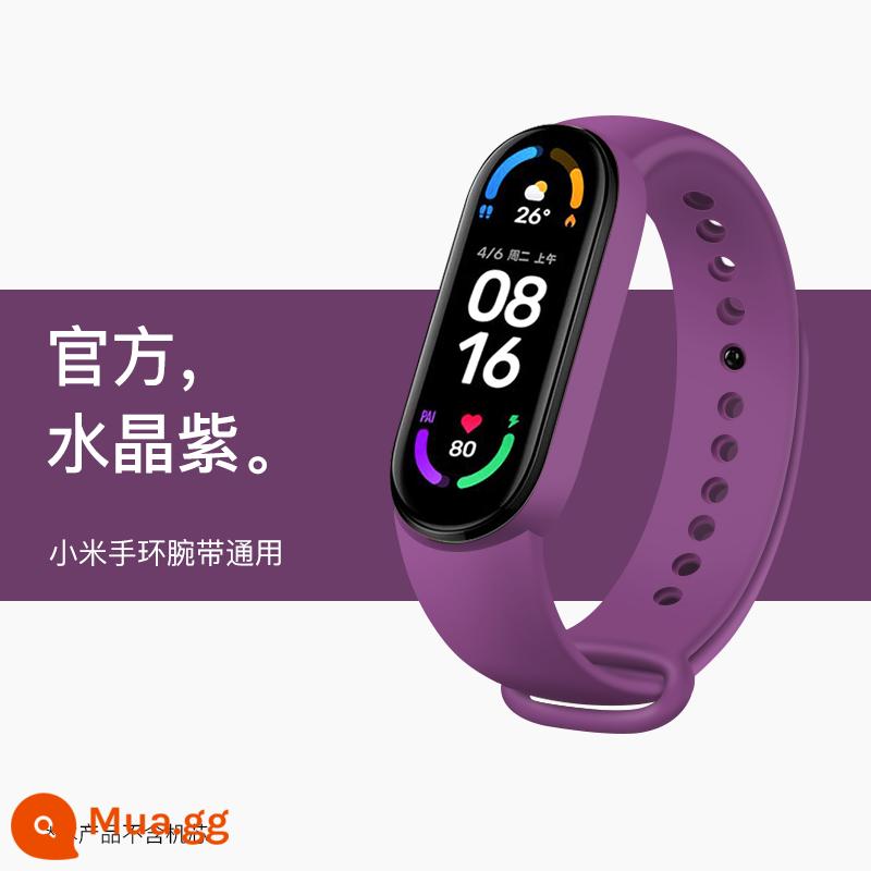 Thích hợp cho Vòng đeo tay Mi 4/5/6/7 Dây đeo cổ tay Vòng đeo tay Mi Seven Dây đeo Phiên bản 3NFC Silicon thể thao thông minh Cá tính Hợp thời trang Nam và Nữ 4, 5 và 6 Thế hệ Giới hạn Cặp đôi Dây đeo thay thế Dây đeo cổ tay Chen Song 952 - Màu đặc-tím đậm