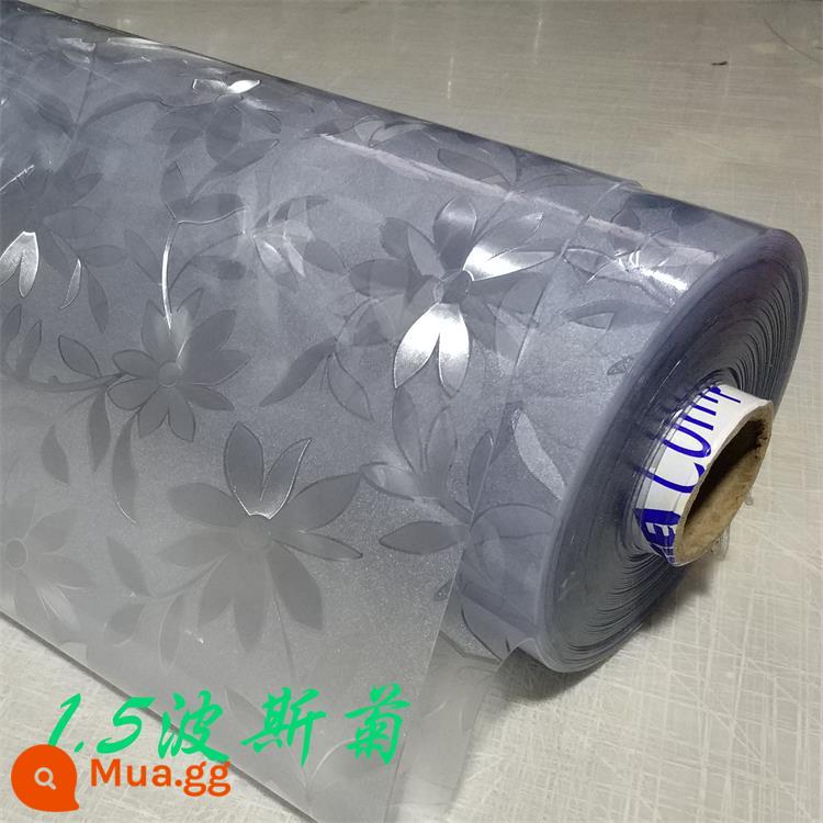 Nhựa PVC trong suốt khăn trải bàn cao su bàn ăn mờ bàn cà phê thảm chống bỏng chống tấm pha lê không mùi kính mềm - Loại thực phẩm vũ trụ 1,5, dày bằng đồng xu năm mươi xu