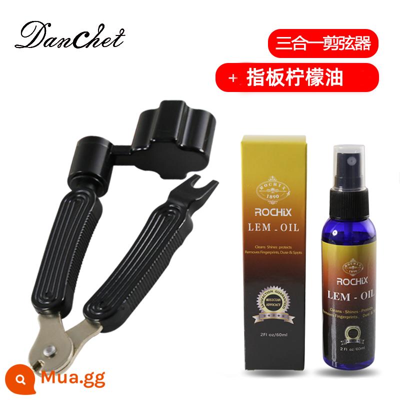 Dụng cụ thay dây ba trong một dây đàn guitar, dụng cụ cắt dây đàn guitar acoustic dân gian, dụng cụ cắt dây, cuộn dây, dụng cụ kéo đinh và phụ kiện nón - Dụng cụ thay dây + dầu đàn phím đàn