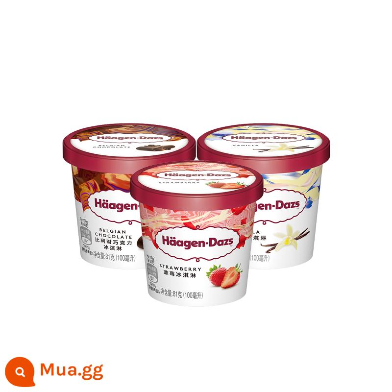 [Chuỗi hàng lạnh SF] Gói combo 3 ly kem Haagen-Dazs Ice Cream Classic Kem nhiều hương vị Kem - Hương dâu 392g*1+Hương sô cô la 392g*1+Hương vani 392g*1