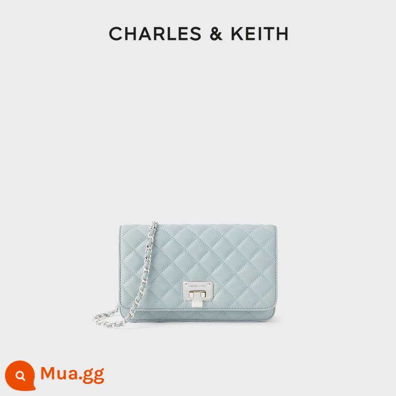 Túi xách nữ mùa xuân CHARLES&KEITH CK2-70160082-2 túi đeo chéo nữ dây chuyền hình thoi - CK2-70160082-2Xanh nhạt xanh nhạt