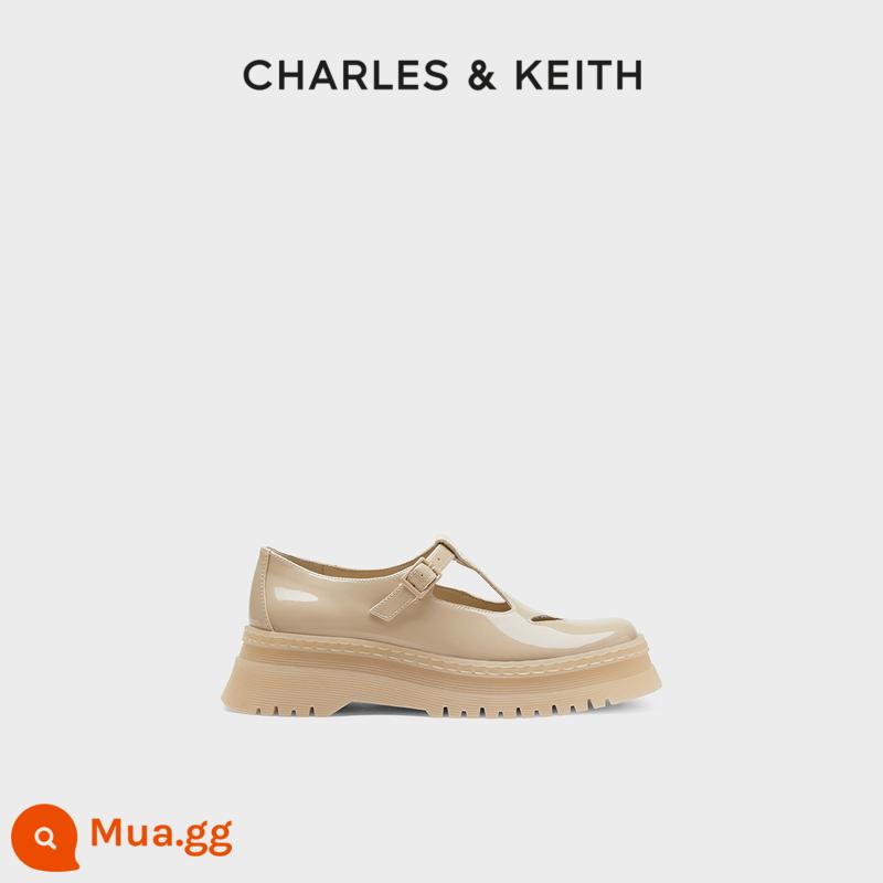 [Giảm giá cuối năm] Giày nữ CHARLES&KEITH CK1-70900404 Giày Mary Jane cổ điển rỗng - Màu thịt khỏa thân