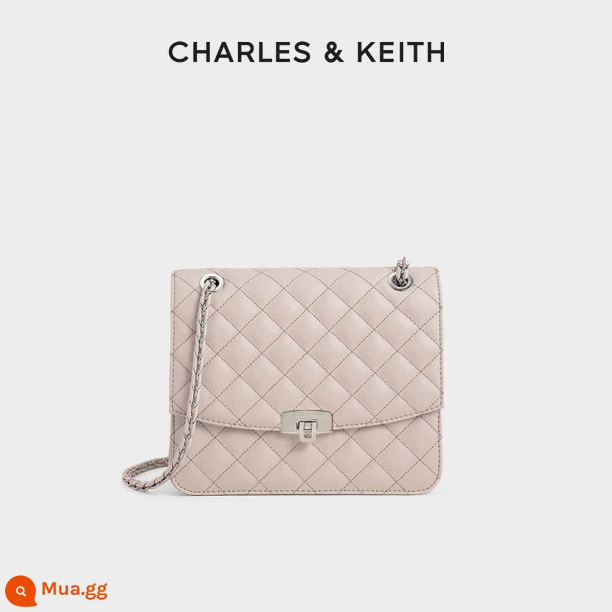 Túi xách nữ mùa xuân CHARLES&KEITH CK2-70781538-2 túi đeo sát nách dây xích kim cương cho nữ định hình lại - CK2-70781538-2Hồng nhạt Hồng nhạt